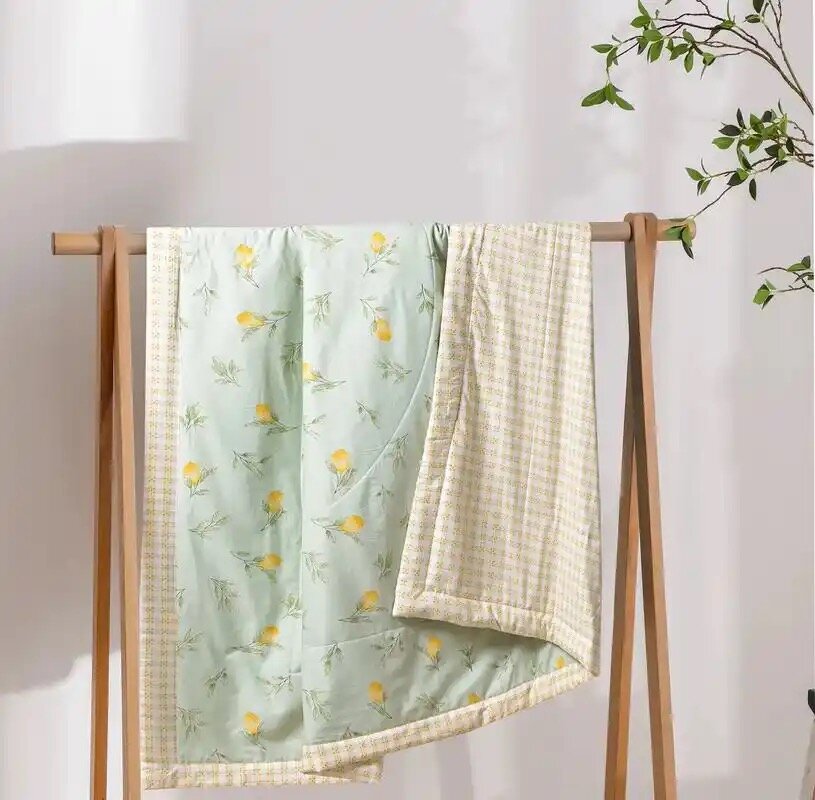 Washed fabric summer quilt