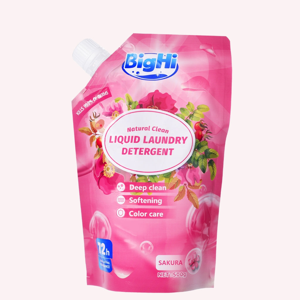 BigHi New Liquid Laundry Detergent 500g Sakura All-In-One Laundry Detergent