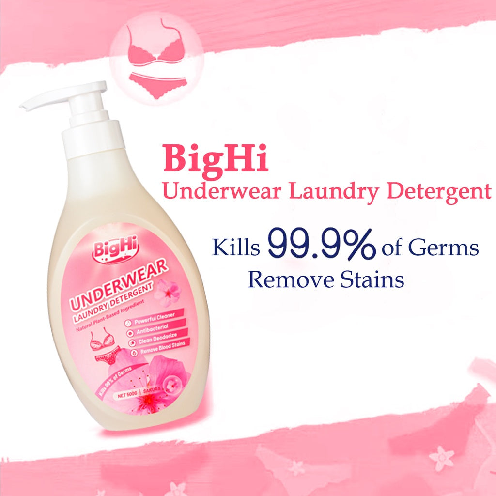 BigHi Underwear Laundry Liquid Detergent 500g Lingerie Cleaner Powerful Antibacterial Stain Remover